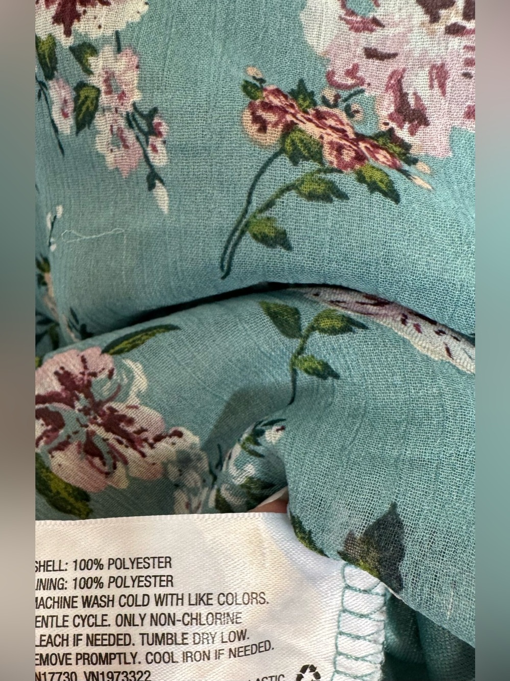 Xhilaration Mint Floral Spaghetti Strap Cami size small - Picture 3 of 5